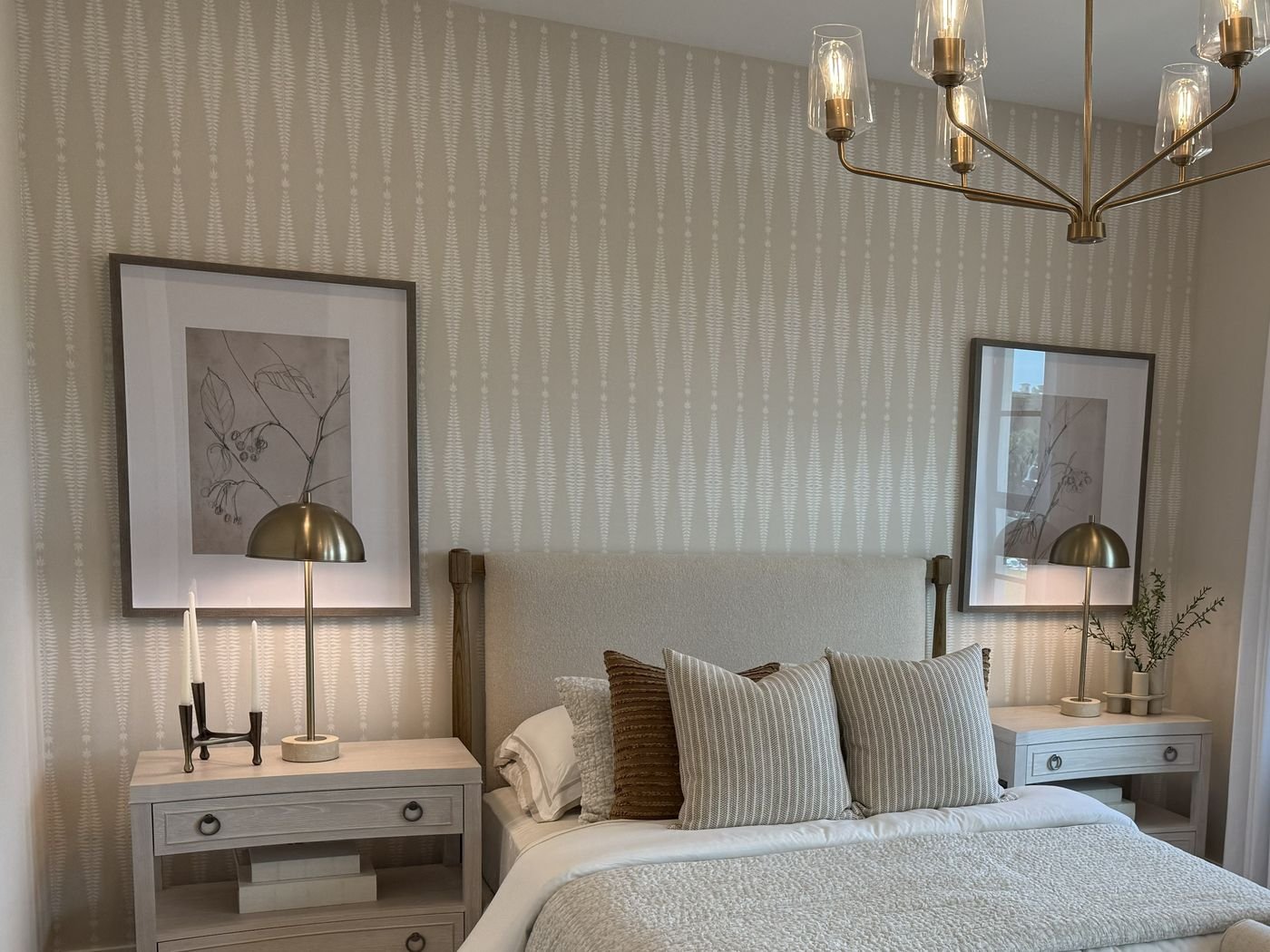 Bedroom in a Summercrest model home